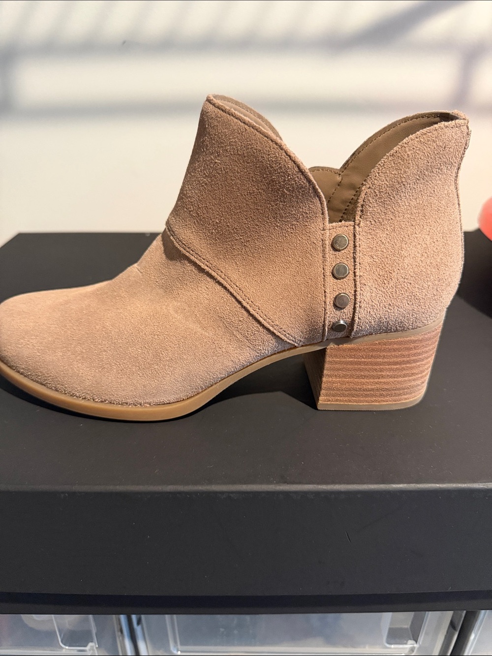 Koolaburra Suede Ankle Booties in Taupe